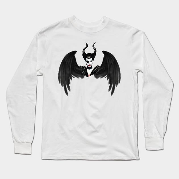 Pirate Maleficent Long Sleeve T-Shirt by Izakmugwe